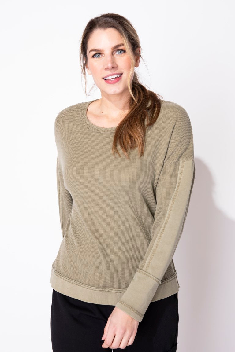 Escape Cotton Waffle Crew Neck- Multiple Colors!