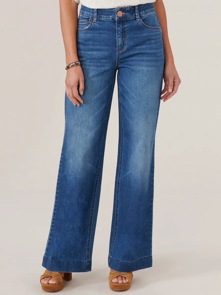 Barbara Blue Denim Wide Jeans  Classic Tailored Fit - Mint Brussels –  Mintbrussels