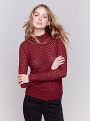 Charlie B. Lace Mock Neck- Multiple Colors!