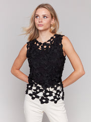 Charlie B. Black Crochet Tank