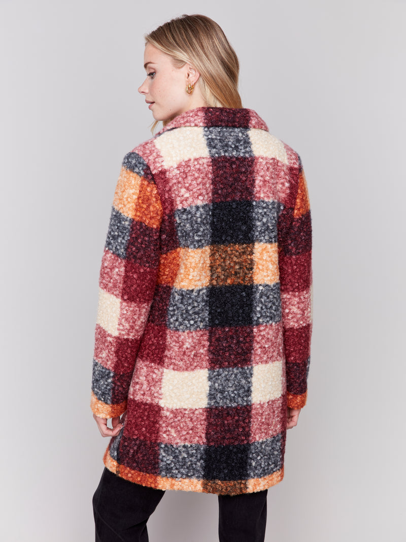 Charlie B. Plaid Boucle Coat- Multiple Colors!