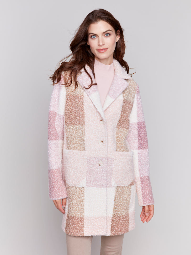 Charlie B. Plaid Boucle Coat- Multiple Colors!