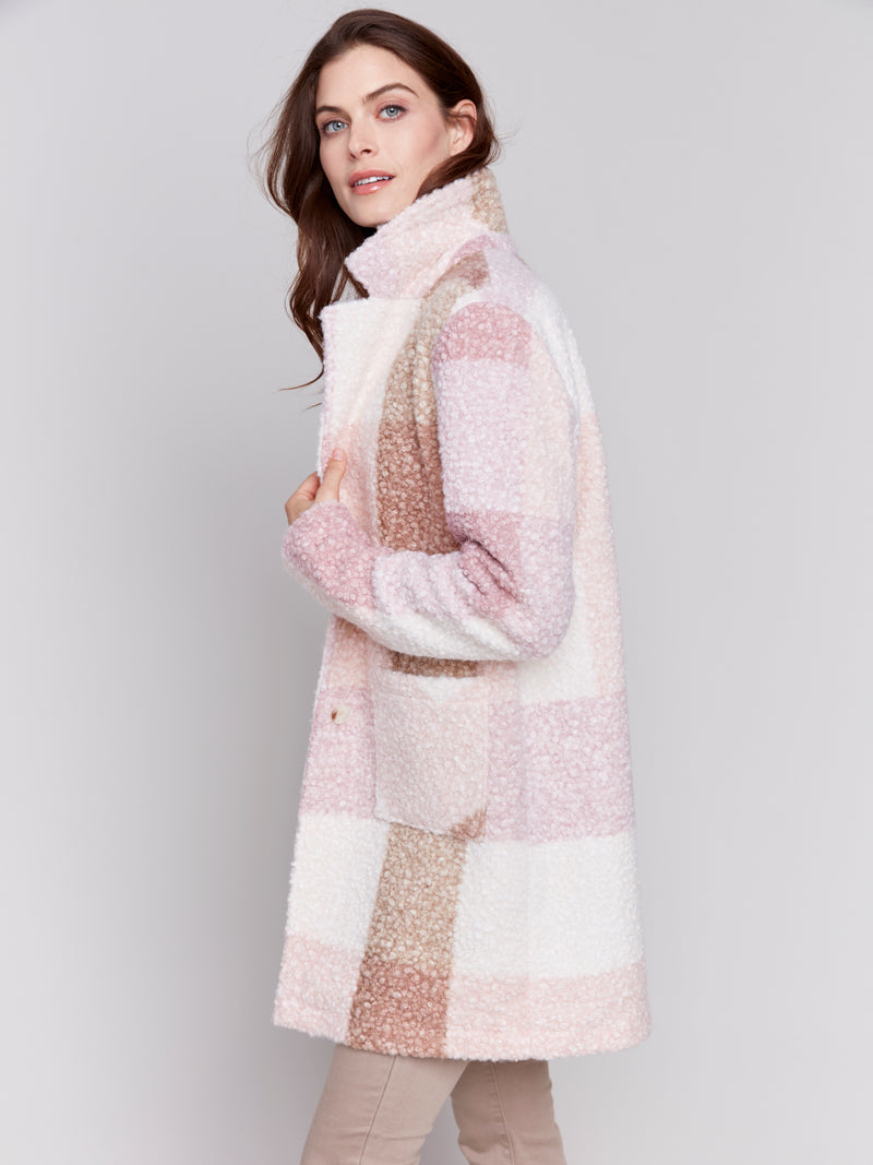 Charlie B. Plaid Boucle Coat- Multiple Colors!