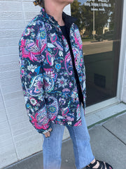 Ethyl Reversible Paisley Quilted Jacket