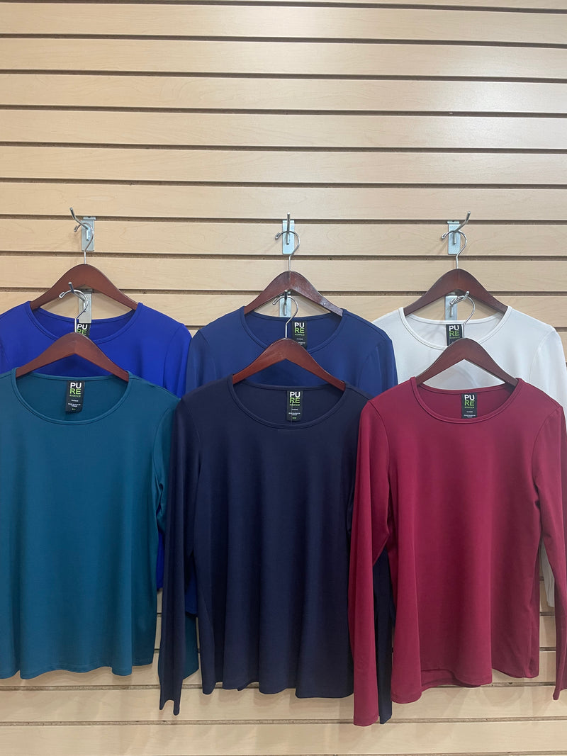 PURE Essence Long Sleeve Bamboo Tee- 7 Colors