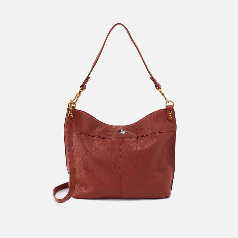 HOBO Pier Shoulder Bag/Crossbody- Rust