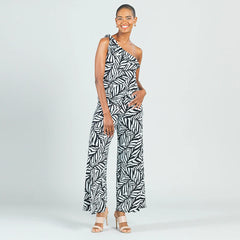 Clara Sun Woo Leaf Stripe Palazzo Pant