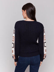 Charlie B. Crochet Sleeve Sweater