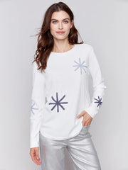 Charlie B. Embroidered Snowflake Sweater