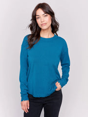 Charlie B. Frayed Edge Sweater