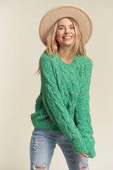 Confetti Cable Knit Sweater- 2 Colors