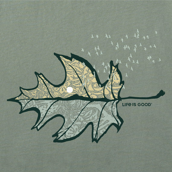 Life is Good Autumn Leafscape V-Neck