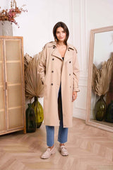Long Belted Trench Coat