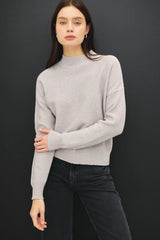 Diagonal Ribbed Mock Neck- 3 Colors