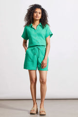 Tribal Cotton Gauze Shorts- Jade Green