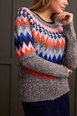 Tribal Intarsia Ribbed Sweater