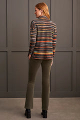 Tribal Striped Mock Neck- Multiple Colors