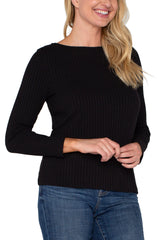 Ribbed Long Sleeve Top- Multiple Colors